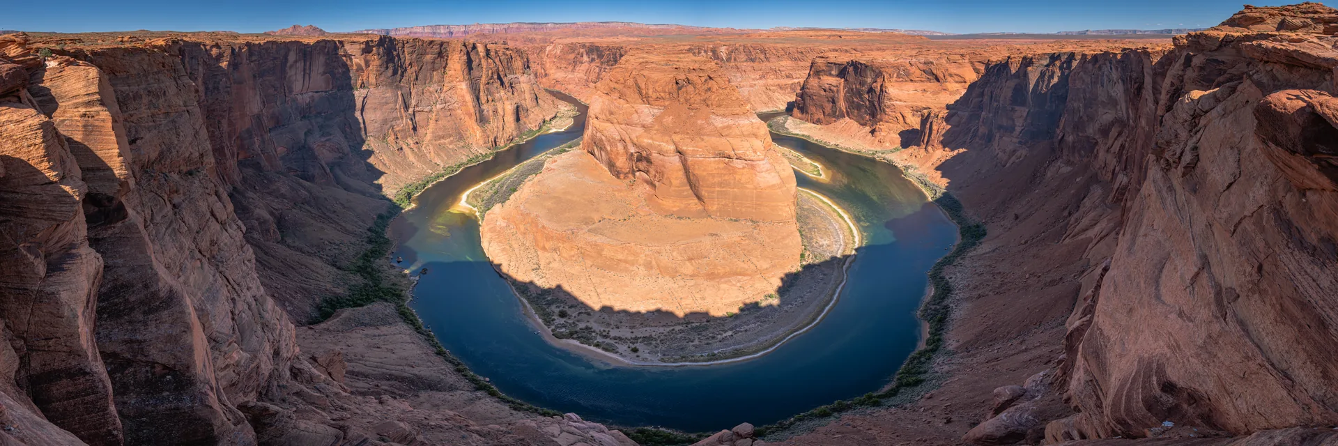 The Colorado River at Horseshoe Bend near Page, photographed from the official overlook