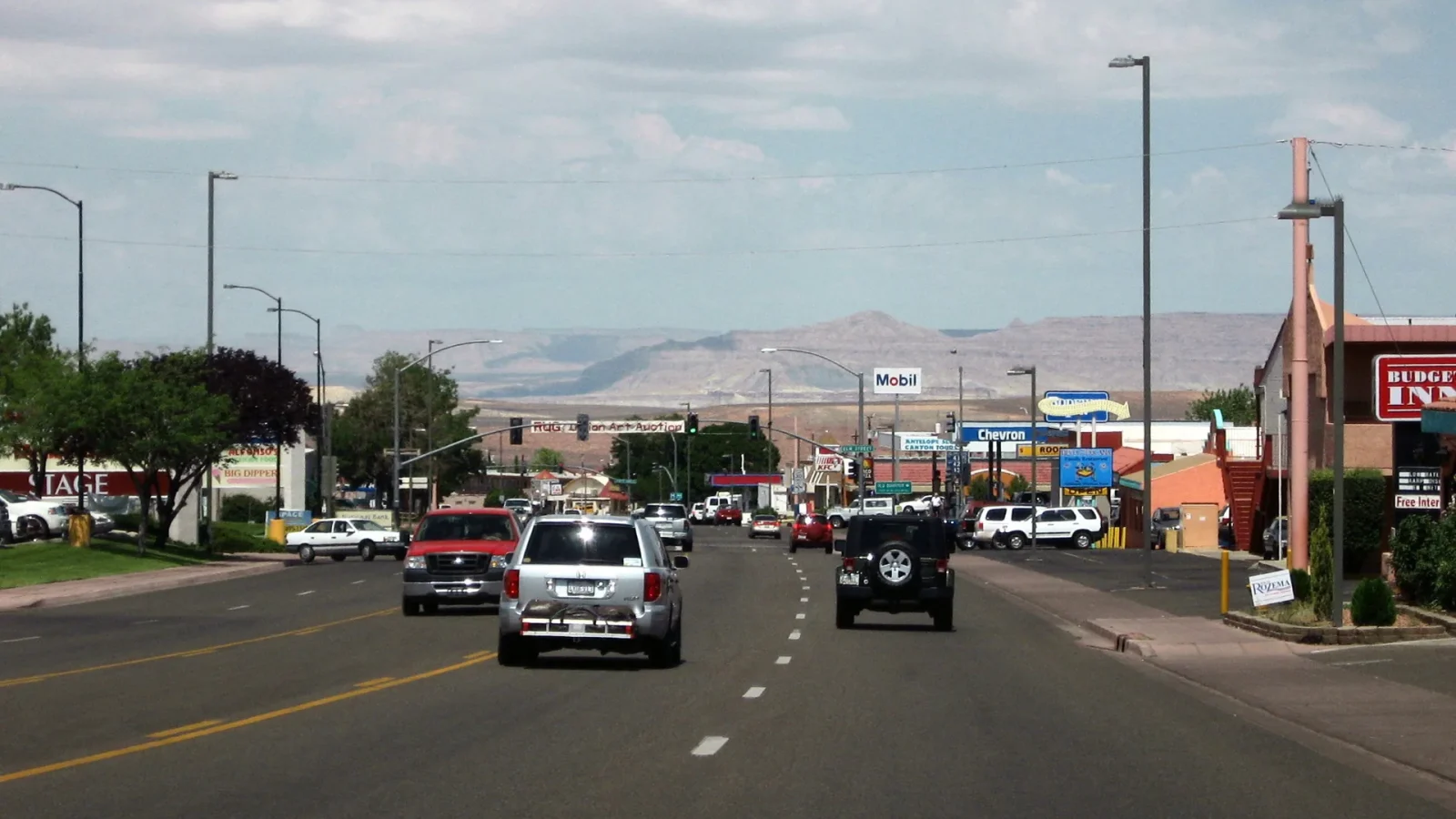 Downtown Page, Arizona and US Route 89