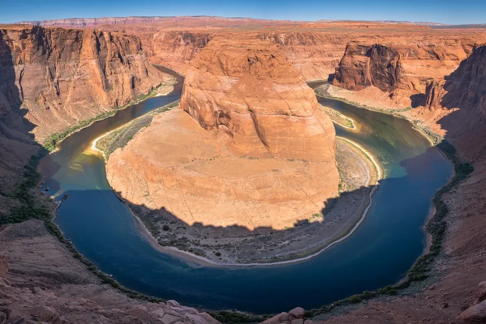 Colorado River at Horseshoe Bend near Page from the official overlook
